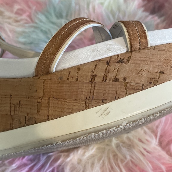 White Prada Sport Wedges with Cork Heel - Picture 14 of 15